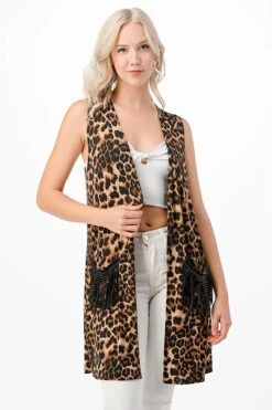56 OT-R {One Moment} Leopard Print Pocket Detail Vest PLUS SIZE 1X 2X 3X -Curvy Chic Boutique image 1af4a055 ba44 4e93 91e8 ccd67c283aaf