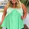 98 SV-E {All For Fun} SALE!!! Mint Stripe Print Top PLUS SIZE 1X 2X 3X -Curvy Chic Boutique image 1c65f91a b28b 4b73 b3a3 4de198d5b773