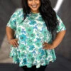 33 PSS {Artfully Done} SALE! Ivory/Mint Floral Tunic EXTENDED PLUS SIZE 4X 5X 6X -Curvy Chic Boutique image 1f6d339b 000e 4db3 b608 1711a14a89c8