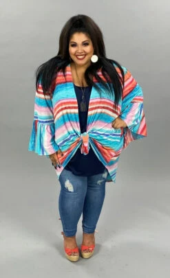 66 OT-H {Back For More} Blue Multi-Print Hi-Lo Cardigan PLUS SIZE 1X 2X 3X -Curvy Chic Boutique image 2288296c 8550 4a5c b85e 2a6327d9a0fe