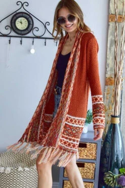 22 OR 35 OT-N {Whole Package} Rust/Tribal Print Cardigan PLUS SIZE 1X/2X 2X/3X -Curvy Chic Boutique image 228b0d6a 3775 477d 8e11 cfd71e29562b