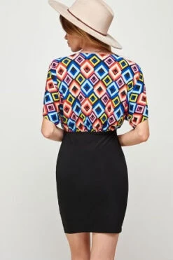 34 SET {Colorful Diamond} Black 2PC Set Dress PLUS SIZE 1X 2X 3X -Curvy Chic Boutique image 22f46b96 5455 42b3 997a 93d5743397f1