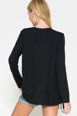 94 SLS-A {Midnight Party} Black Top W/Fringe PLUS SIZE 1X 2X 3X -Curvy Chic Boutique image 233c6f5a e787 49d7 8398 0519fdbff609