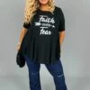 30 GT-N {Have Faith} Black "Faith Over Fear" Graphic Tee CURVY BRAND!!! EXTENDED PLUS SIZE XL 2X 3X 4X 5X 6X -Curvy Chic Boutique image 23886469 3bbe 4752 8d99 adaf577aadb9
