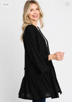 54 OT-D {Dinner Date} Black Swiss Dot Cardigan PLUS SIZE XL 2X 3X -Curvy Chic Boutique image 23fecece 5ab0 4cd6 b90e fccb04582a84