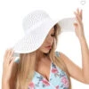 HATS {Picnic Please} White Wide Brim Floppy Straw Hat