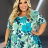 78 PSS-Q {Fashion Statement} Mint Floral V-Neck Top EXTENDED PLUS SIZE 3X 4X 5X -Curvy Chic Boutique image 267a3ef0 a375 4141 bd32 75f527b9b8cb