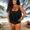 SWIM A {Simple Beauty} Black 2 Piece Swimsuit SALE!!! PLUS SIZE 2X -Curvy Chic Boutique image 283bb381 9a0f 4986 a8eb aa26a3d6c04e