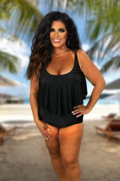 SWIM A {Simple Beauty} Black 2 Piece Swimsuit SALE!!! PLUS SIZE 2X