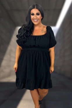 30 SSS-B {For The Fabulous} Black Open Back Lined Dress EXTENDED PLUS SIZE XL 2X 3X 4X