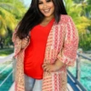 14 OT-Y {Beachside Cafe} SALE!! Coral Multi-Print Kimono PLUS SIZE XL 2X 3X -Curvy Chic Boutique image 29b43583 21a3 46e7 900e 954c002f68a6