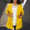 OT-C {Story Teller} Lightweight MUSTARD Layered Cardigan -Curvy Chic Boutique image 2a04c298 61f6 4ded ad94 ad0d4a6133d2