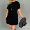 LD-D {Define Yourself} Black Dress Elastic Band & Pockets