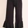LEG- Or BT-H{Cute As Can Be} Black Double Ruffle Capri Pants Curvy Brand EXTENDED PLUS SIZE 1X 2X 3X 4X 5X 6X -Curvy Chic Boutique image 3044100a 4afe 4551 a5ec 48904d19569e