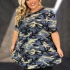 33 PSS {Stay Hidden} Navy Camo Waffle Knit Tunic EXTENDED PLUS SIZE 3X 4X 5X -Curvy Chic Boutique image 323716ff 0a39 4480 8eda 6d7c904ee782