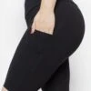 BT-Z {Challenge Me} Black Biker Shorts W/Pockets PLUS SIZE 1X 2X 3X