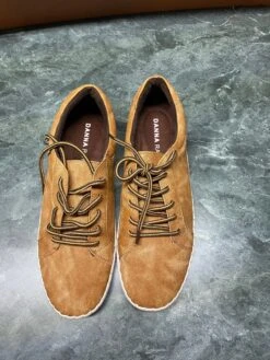 SHOES {Danna Raye} Tan Tie On Shoes