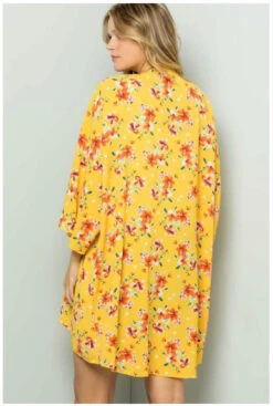 65 OT-F {Flowers In Sunshine} Yellow Floral Printed Cardigan PLUS SIZE -Curvy Chic Boutique image 381de002 227a 4c53 bf3e 0f54c2d5b4ae