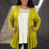 OT-C {Story Teller} Lightweight Avocado Layered Cardigan -Curvy Chic Boutique image 38551b91 f930 4162 9807 31fca57431cb