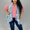 98 OT-C {Never Overlooked} Blue/Coral Animal Print Vest PLUS SIZES XL 2X 3X -Curvy Chic Boutique image 386c6c92 ee82 478d 970b dd440a3c228f