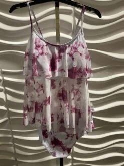 SWIM-X {Swim Peace} White/Plum Tie Dye Two Piece Swimsuit SALE!!! PLUS SIZE 3X