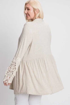 14 OT-U {Tour The Town} Oatmeal Babydoll Cardigan PLUS SIZE XL 2X 3X -Curvy Chic Boutique image 3cb67e71 9462 4600 8643 69674fef628d