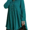 11 CP-Z {Away For A While} Umgee Teal W/Leopard Tunic PLUS SIZE XL 1X 2X -Curvy Chic Boutique image 3ea48099 1b6f 46d7 8ca2 68538743d60e