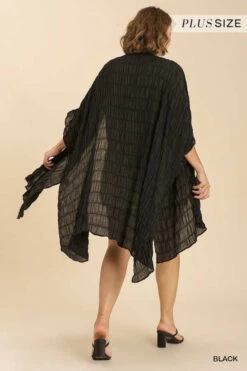 39 OT-D {Hand Picked For You} Umgee Black Kimono PLUS SIZE XL/1X 1X/2X -Curvy Chic Boutique image 40452bae ebdf 4974 810c c7ec707a71db