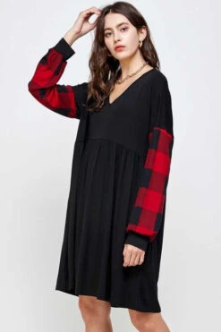 37 CP-E {Know Your Worth} Black Red Plaid Babydoll Tunic PLUS SIZE XL 2X 3X -Curvy Chic Boutique image 40a4b993 33c8 443f 85b6 de370d29ba1f
