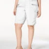 BT-R M-109 {Style & Co} White Cargo Shorts RETAIL $52.50 24W -Curvy Chic Boutique image 4103ae21 9829 4a9b 9582 88ce15e6863b