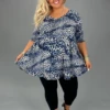 98 PSS-A {All That Jazz} Navy Leopard Print V-Neck Top EXTENDED PLUS SIZE 3X 4X 5X -Curvy Chic Boutique image 4160010d 60a5 4815 a10e 0e8711fd8213