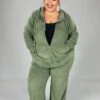 93 SET-A {Travel In Style} Light Olive Jogging Set PLUS SIZE 1X 2X 3X -Curvy Chic Boutique image 42136b85 ef34 47ab a078 f7ad0201799d