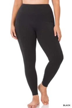 LEG-1 {Start Living} BLACK Yoga Leggings PLUS SIZE 1X 2X 3X SALE!!!