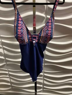SWIM-E {Swim With Me} Navy Print One Piece Swimsuit EXTENDED PLUS SIZE 4X