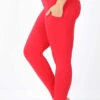 BIN-98 {Cherry Bomb} Red Wide Waistband Full Length Leggings PLUS SIZE 1X 2X 3X -Curvy Chic Boutique image 468c724c 96ff 4f67 8395 2d996c205afb