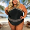 SWIM-L {One Hit Wonder} Black Gold One Piece Swimsuit EXTENDED PLUS SIZE 4X -Curvy Chic Boutique image 48f28245 1d37 4b83 b19d 12e91c022ed0