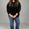 HD-N {Midnight Rodeo} SALE!! Black Velvet Ribbed Hoodie With Drawstring -Curvy Chic Boutique image 497d83dc a70c 4a5e a832 8e77d9e1a943