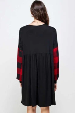 37 CP-E {Know Your Worth} Black Red Plaid Babydoll Tunic PLUS SIZE XL 2X 3X -Curvy Chic Boutique image 4dcced0e 0351 4638 9192 0bf1b159c5da