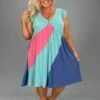 94 PSS-U {Lattes First} Mint Color Block V-Neck Dress PLUS SIZE 1X 2X 3X -Curvy Chic Boutique image 4e274537 76c5 4f4a 91e6 94c7c934a37c