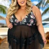 SWIM-B {Splash Into Swim} Black Floral Two Piece Swimsuit SALE!!! EXTENDED PLUS SIZE 2X 3X 4X -Curvy Chic Boutique image 4fceb7f5 5fe1 44f0 835f 0a2207cba7b1