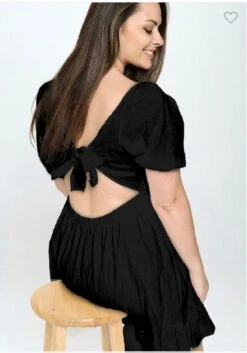 30 SSS-B {For The Fabulous} Black Open Back Lined Dress EXTENDED PLUS SIZE XL 2X 3X 4X -Curvy Chic Boutique image 50d9807b 7b14 4083 bece e24c6a50af64