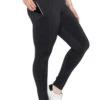 LEG-2 {On The Run} Black Leggings W/Side Pockets SALE!!! PLUS SIZE XL 1X 2X 3X