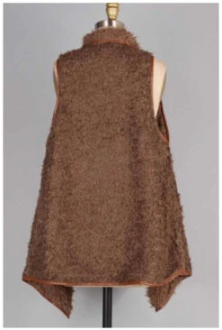 OT-F {Playful Attention} SALE! Mocha Loose Fit Faux Fur Vest PLUS SIZE 1X 2X 3X -Curvy Chic Boutique image 5365f907 3679 48db 9863 8498ad8ae695