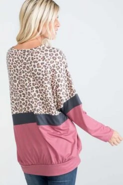 23 CP {Sassy Attitude} Mauve Leopard Print Top PLUS SIZE XL 2X 3X -Curvy Chic Boutique image 53ac225e 191c 4689 89ed 7ce9e8905aaa