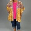 13 OT-M {Sandy Memories} Umgee Gold Print Kimono PLUS SIZE XL/1X 1X/2X -Curvy Chic Boutique image 53dd1db3 3395 4fab 86a7 b69790b2487d