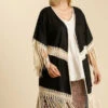 77 OT-B {Fringe Appeal} “UMGEE” Black Kimono W/Beige Trim PLUS SIZE XL 1X 2X SALE!!! -Curvy Chic Boutique image 5471860b e3e2 47ee b1a7 8d7bb1a2b1c3