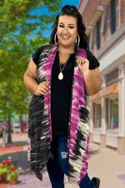 77 OT-Z {Confident Attitude} Magenta Tie Dye Vest PLUS SIZE 1X 2X 3X -Curvy Chic Boutique image 54be0c70 da4f 46b5 8d7a a0490f862162
