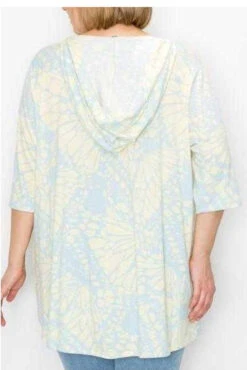 26 HD-A {New Adventure} Blue/Yellow Print Hoodie EXTENDED PLUS SIZE 3X 4X 5X 6X -Curvy Chic Boutique image 54c4c900 0b7a 4dc4 8423 f7ffdfea94a0