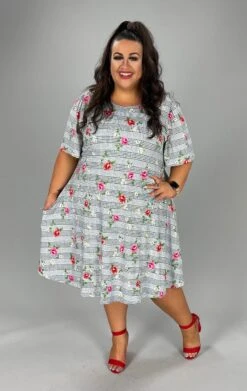 30 PSS-F {Basket Of Roses} Checkered W Roses Print SALE!!!! EXTENDED PLUS SIZE 3X 4X 5X -Curvy Chic Boutique image 55a256c4 ddcc 4a77 a2b0 0e37de661a5f