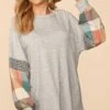 12 CP {Joy Is Coming} H. Grey Top W/Multi-Color Plaid Sleeves PLUS SIZE XL 2X 3X -Curvy Chic Boutique image 55c1b026 5776 44c1 91cc 584650f84f56